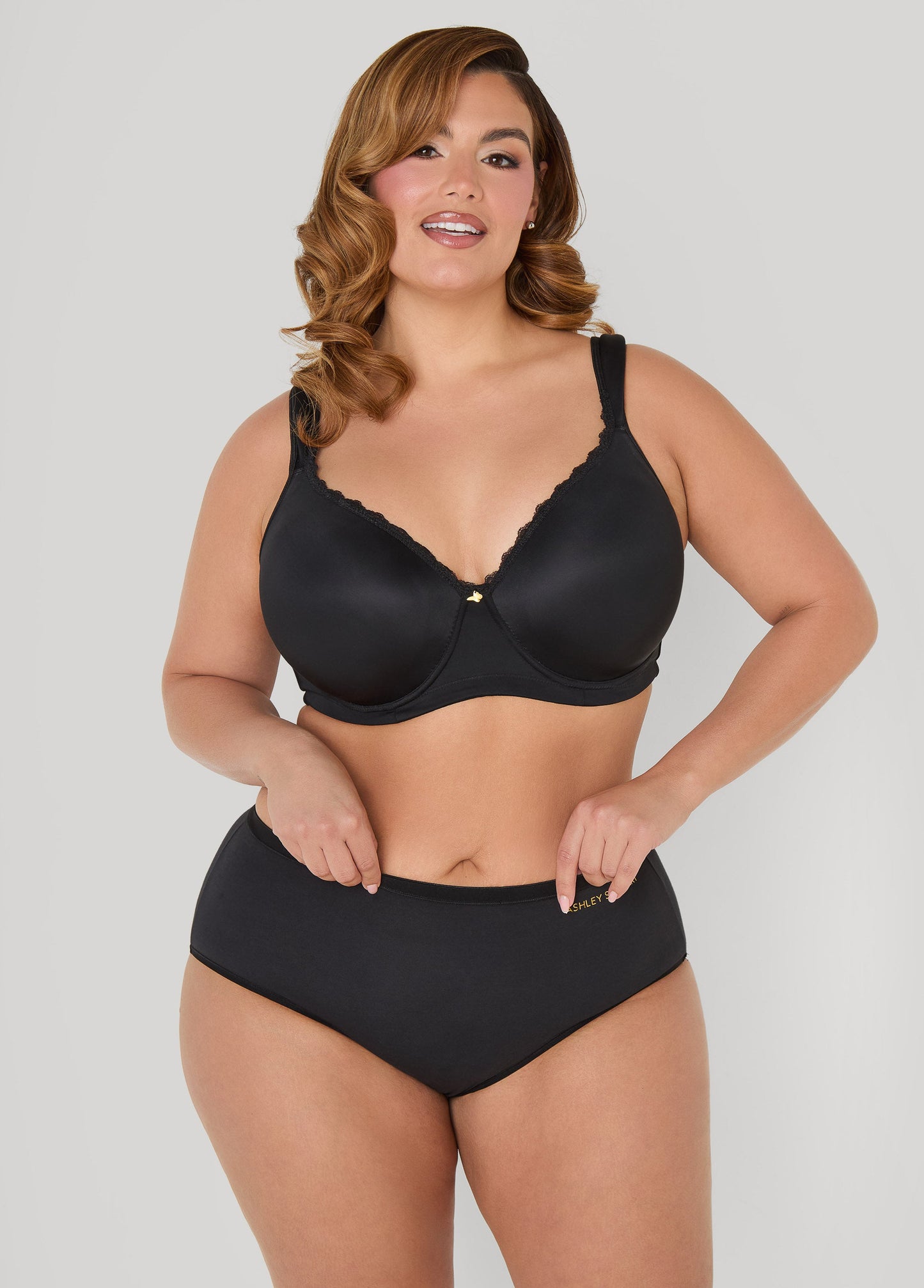 Ashley Stewart Stretch Cotton Briefs Black