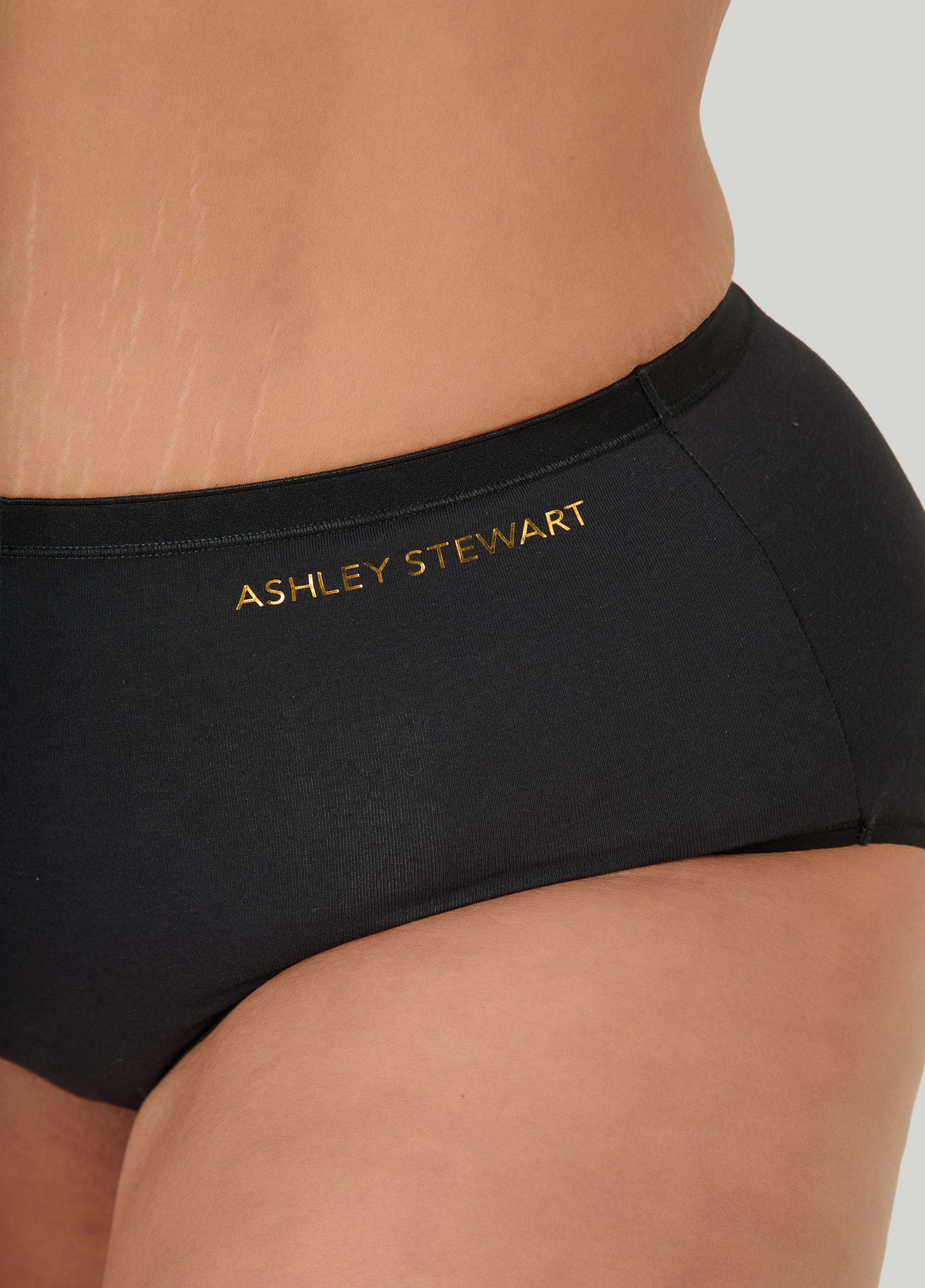 Ashley Stewart Stretch Cotton Briefs Black