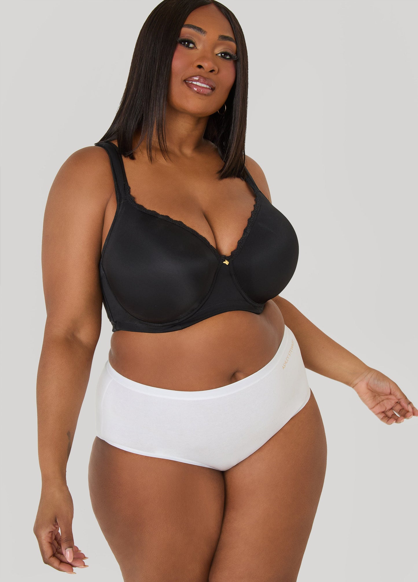 Ashley Stewart Stretch Cotton Briefs Black