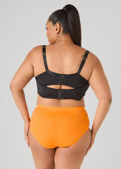 Ashley Stewart Cutout Seamless High Waist Briefs Persimmon Orange