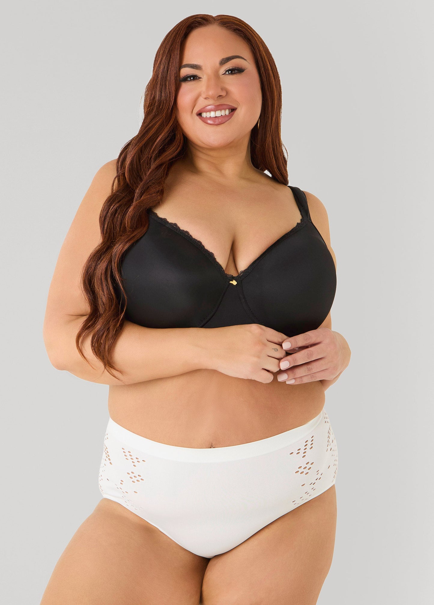 Ashley Stewart Cutout Seamless High Waist Briefs Persimmon Orange