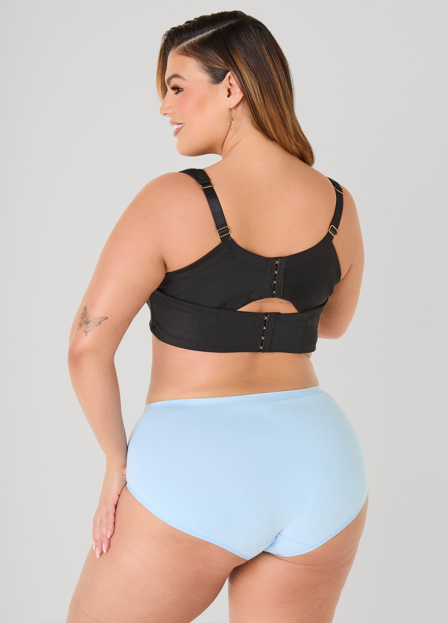 Ashley Stewart Stretch Cotton Full Coverage Brief Persimmon Orange