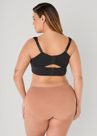 Ashley Stewart Stretch Cotton Full Coverage Brief Persimmon Orange