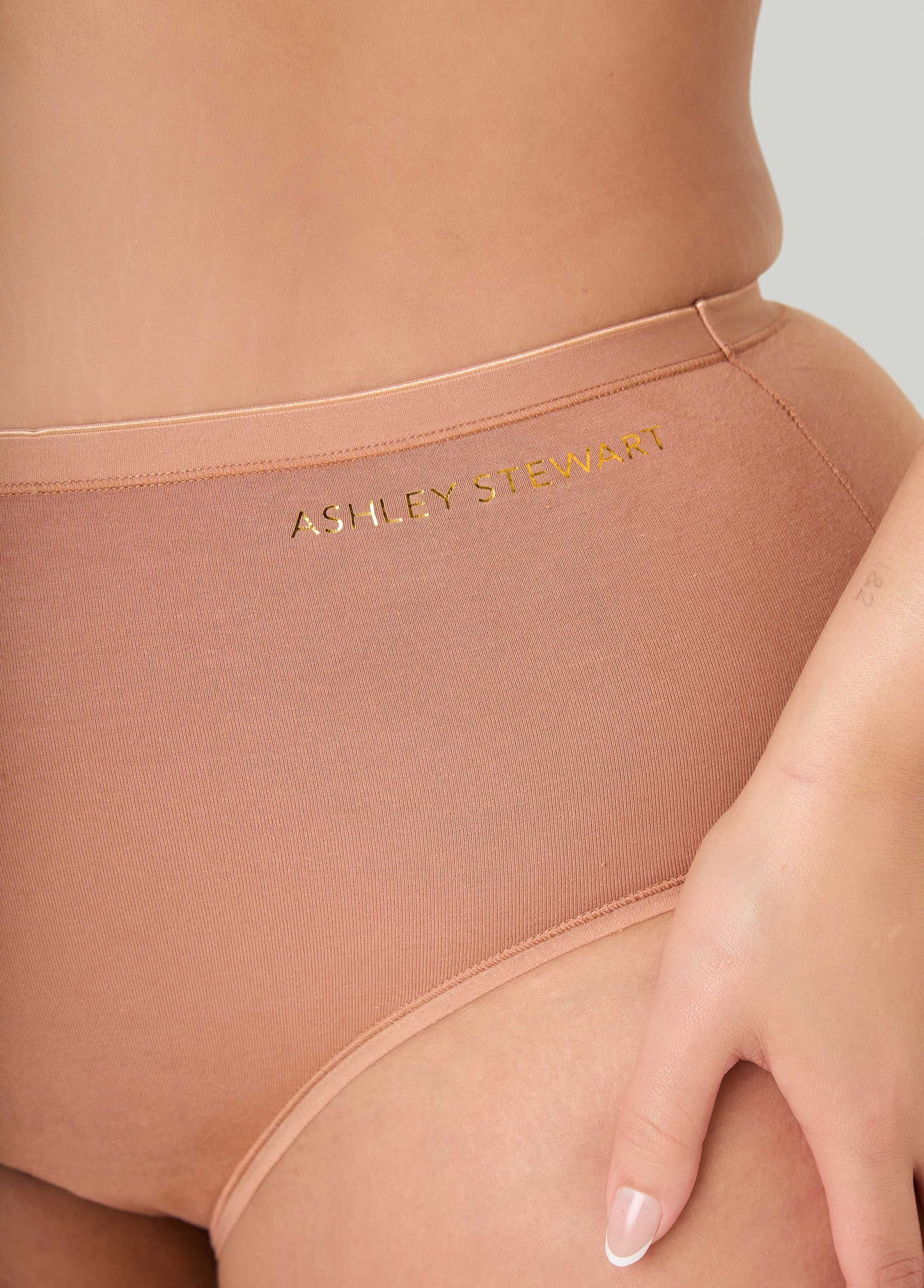Ashley Stewart Stretch Cotton Full Coverage Brief Persimmon Orange
