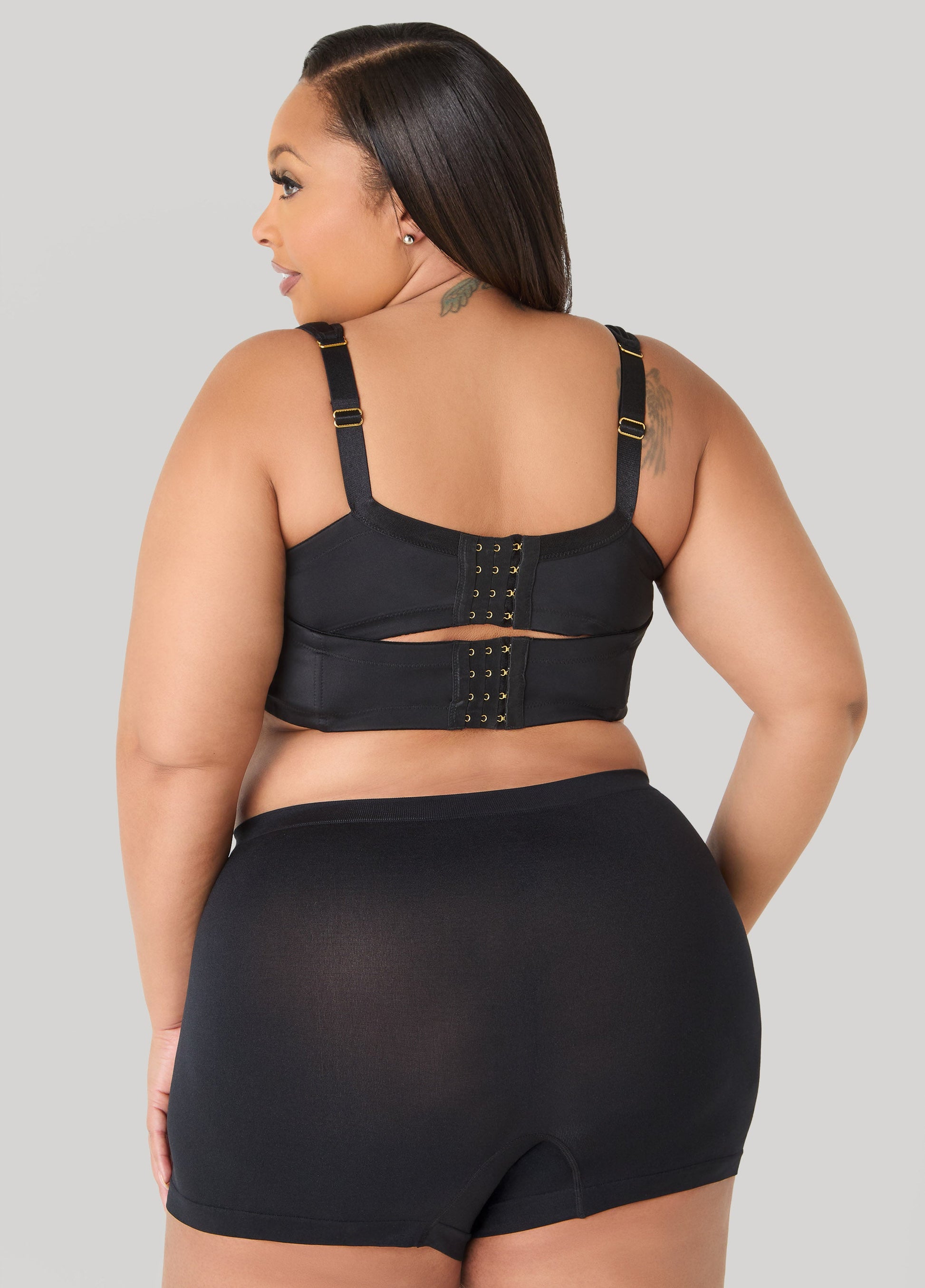 Ashley Stewart Seamless High Waist Boyshorts Black