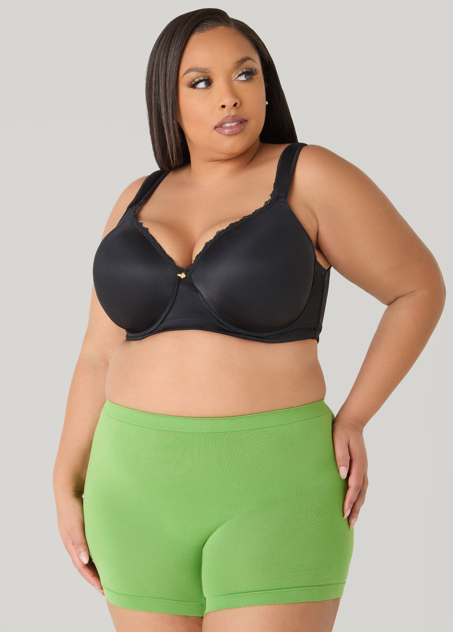 Ashley Stewart Seamless High Waist Boyshorts Black