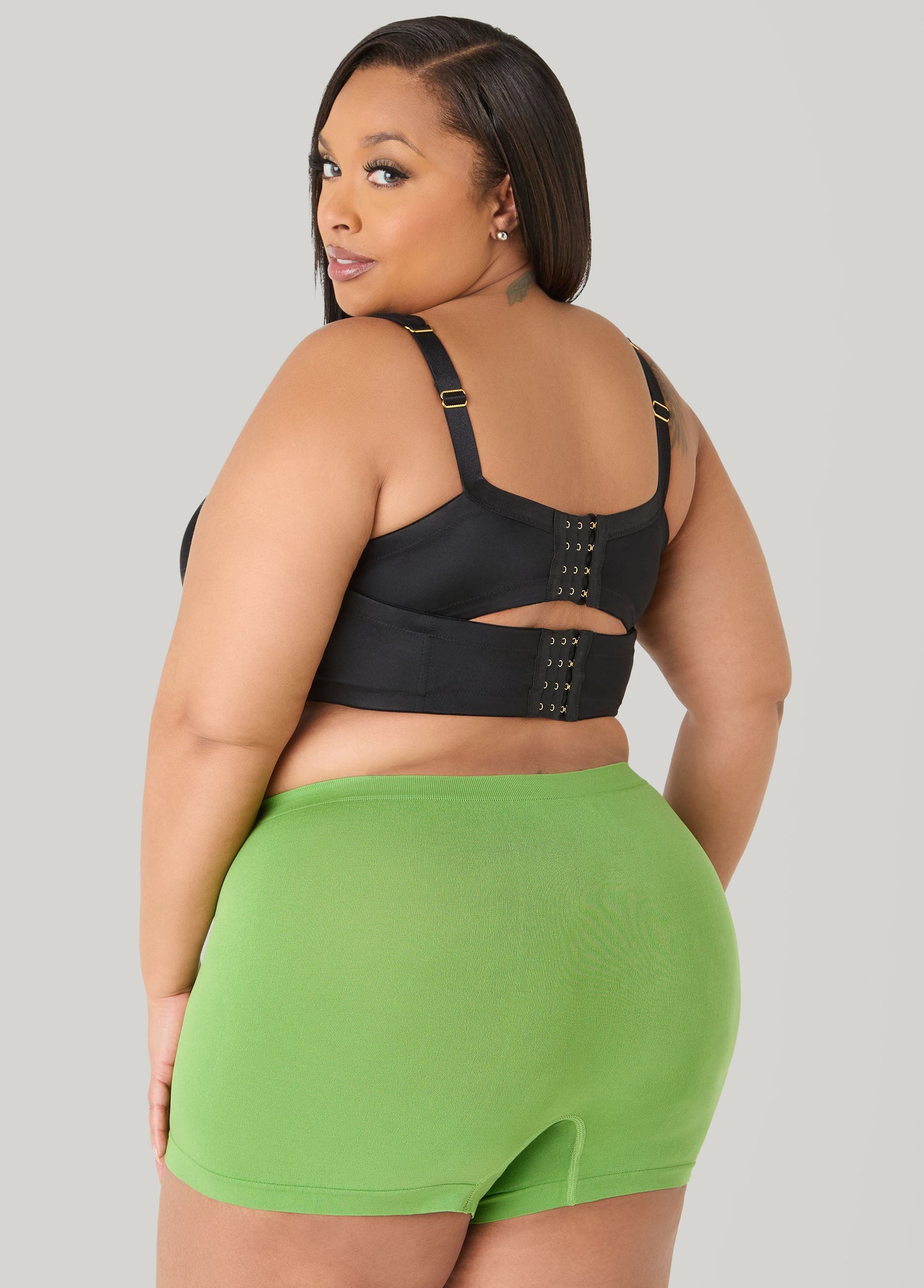 Ashley Stewart Seamless High Waist Boyshorts Black