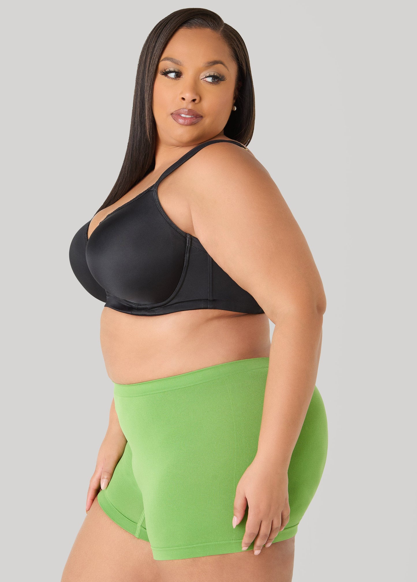 Ashley Stewart Seamless High Waist Boyshorts Black