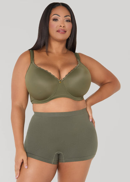 Ashley Stewart High Waist Seamless Boyshorts Sodalite