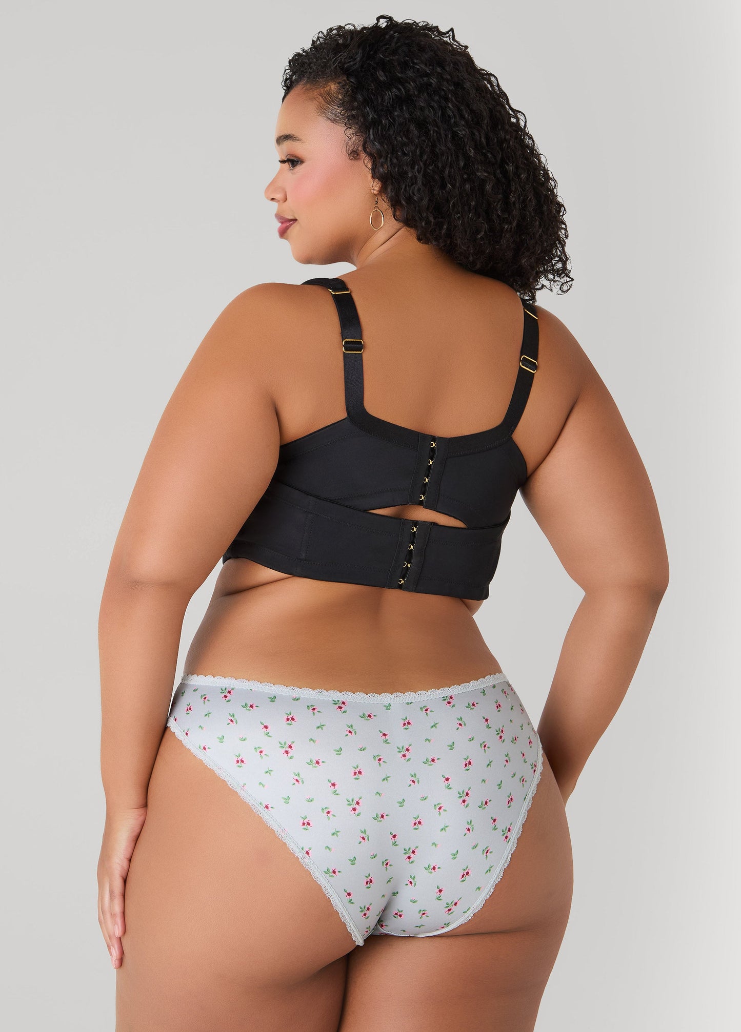 Ashley Stewart Lace Trimmed 3 Pack Bikini Panties Navy