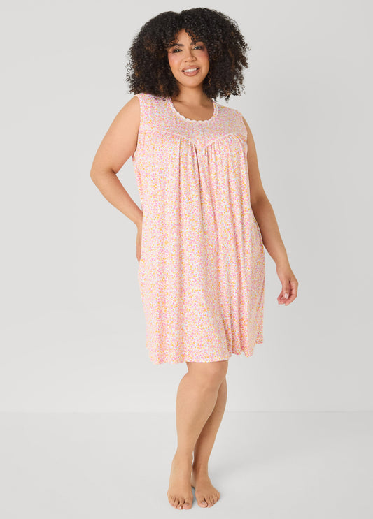 Ashley Stewart Floral Moon To Noon Nightgown Multi