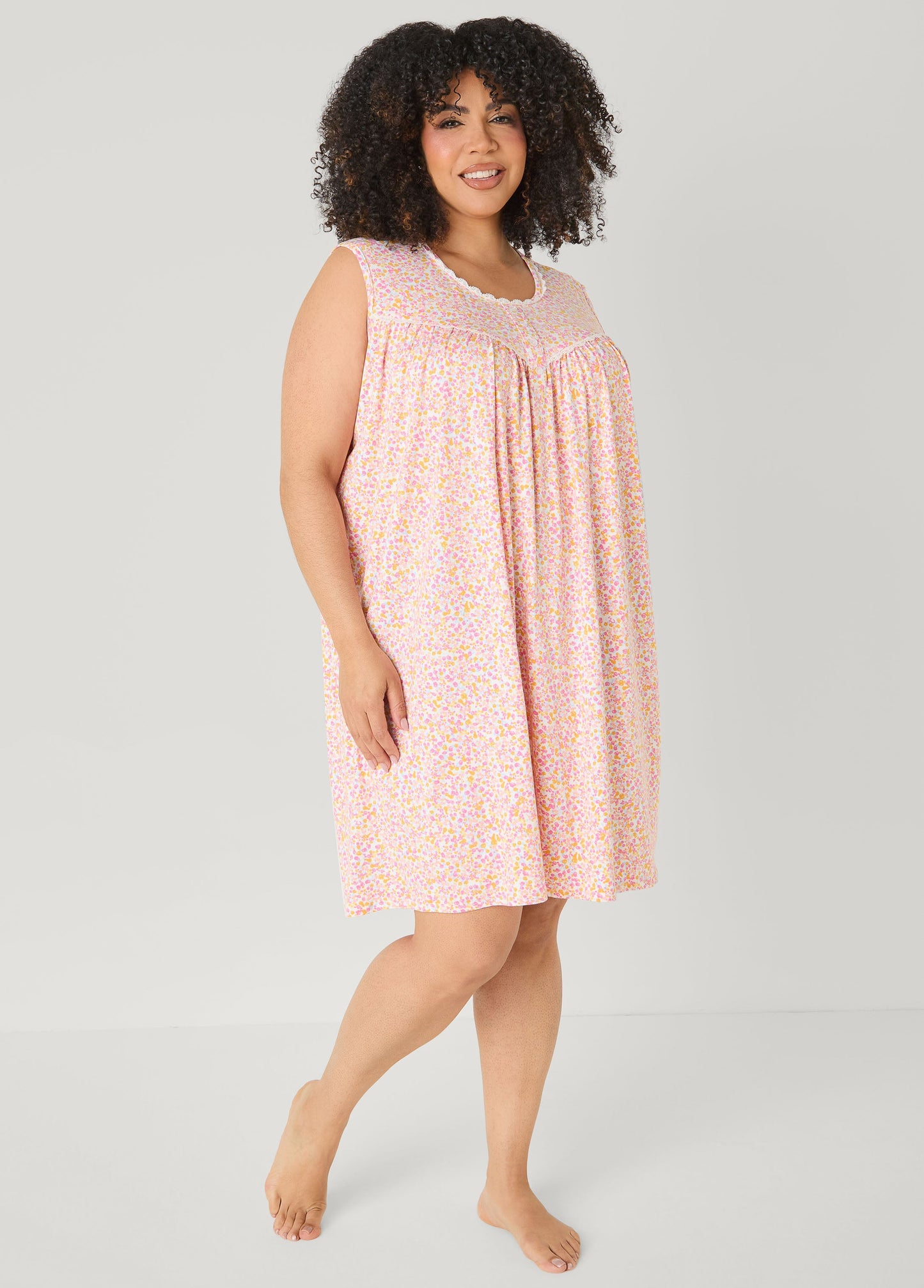 Ashley Stewart Floral Moon To Noon Nightgown Multi