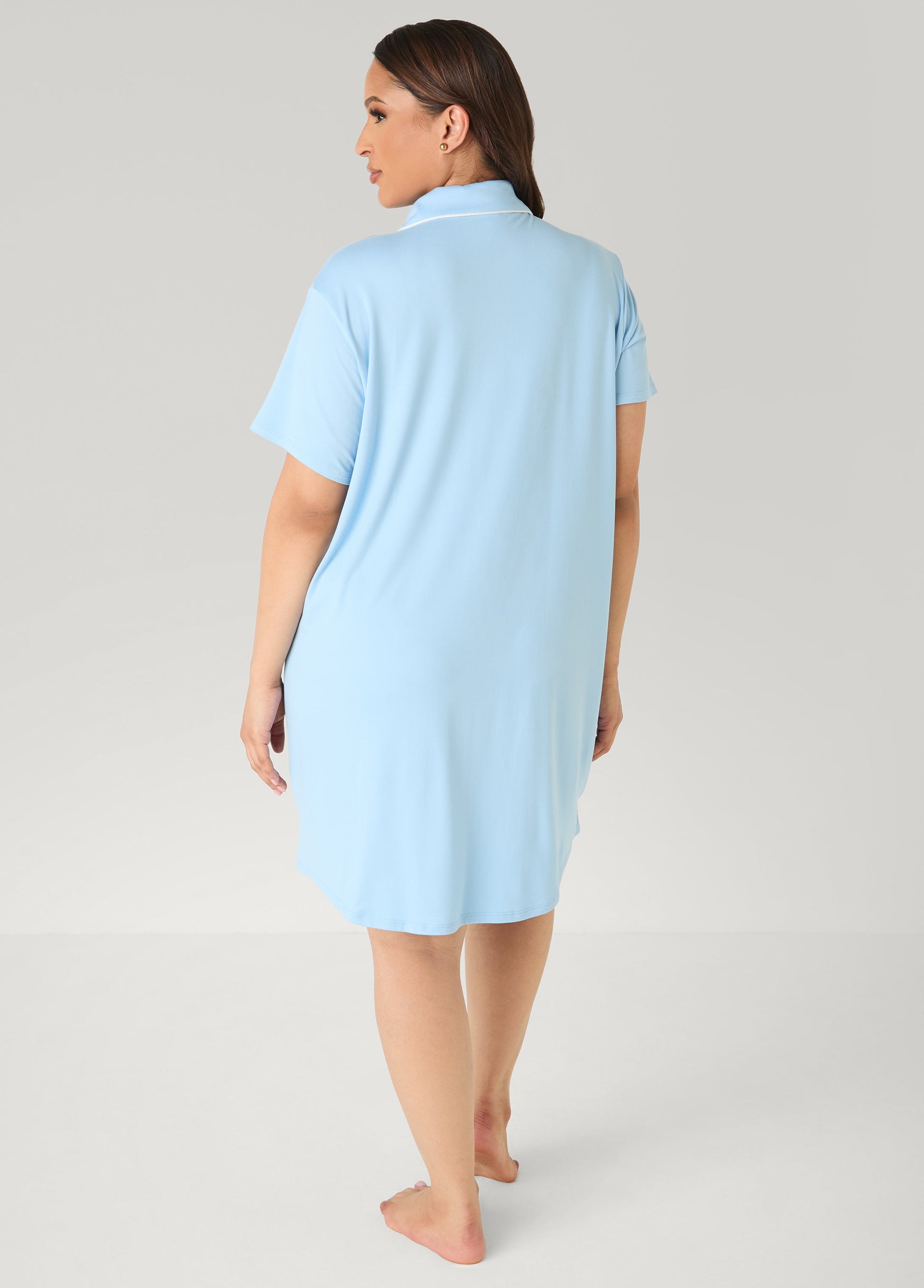 Ashley Stewart Moon To Noon Shine Sleepshirt Blue