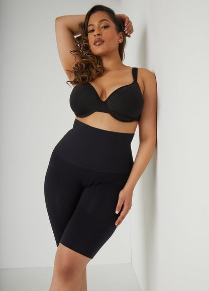 Ashley Stewart Firm Long Leg Shaper Shorts Black