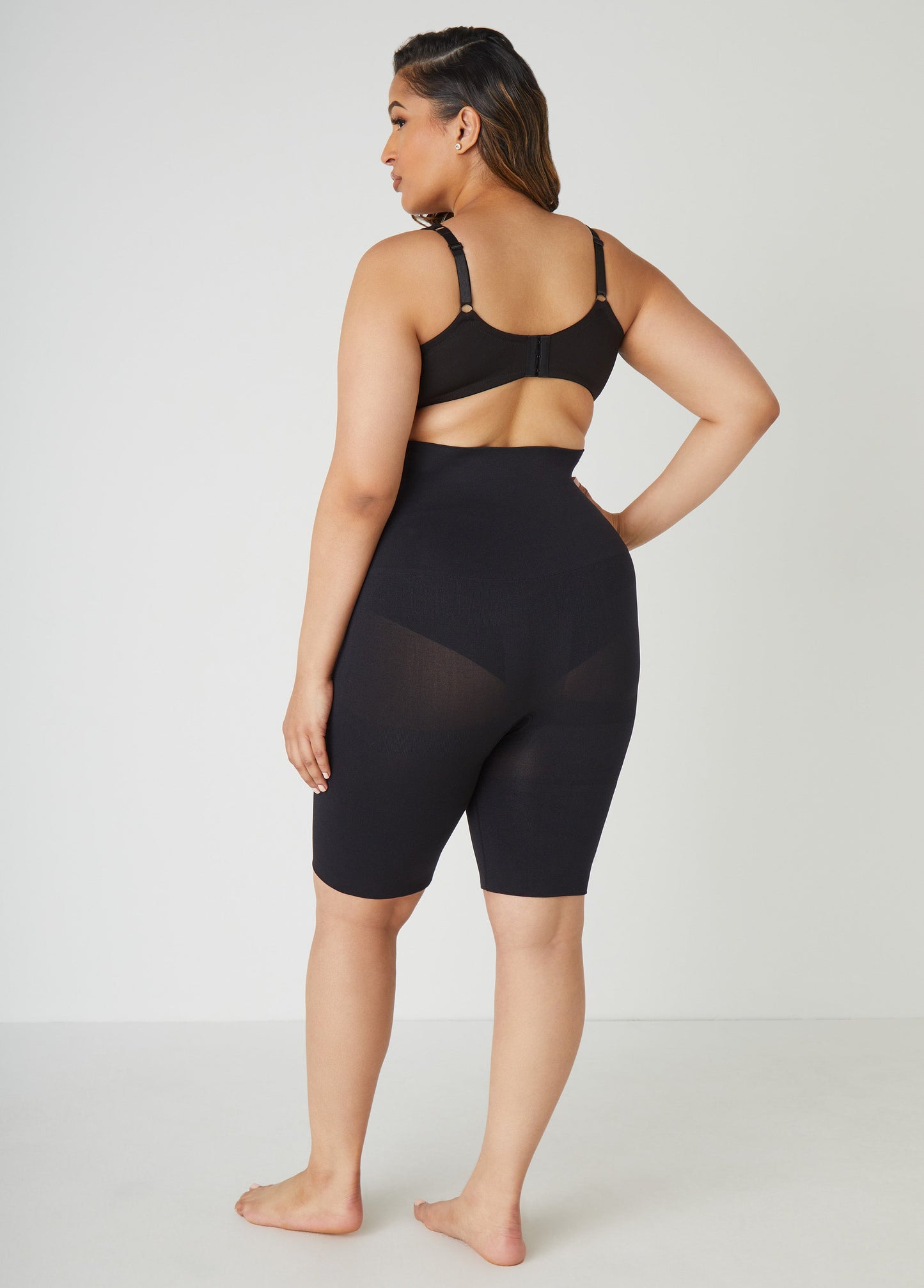 Ashley Stewart Firm Long Leg Shaper Shorts Black