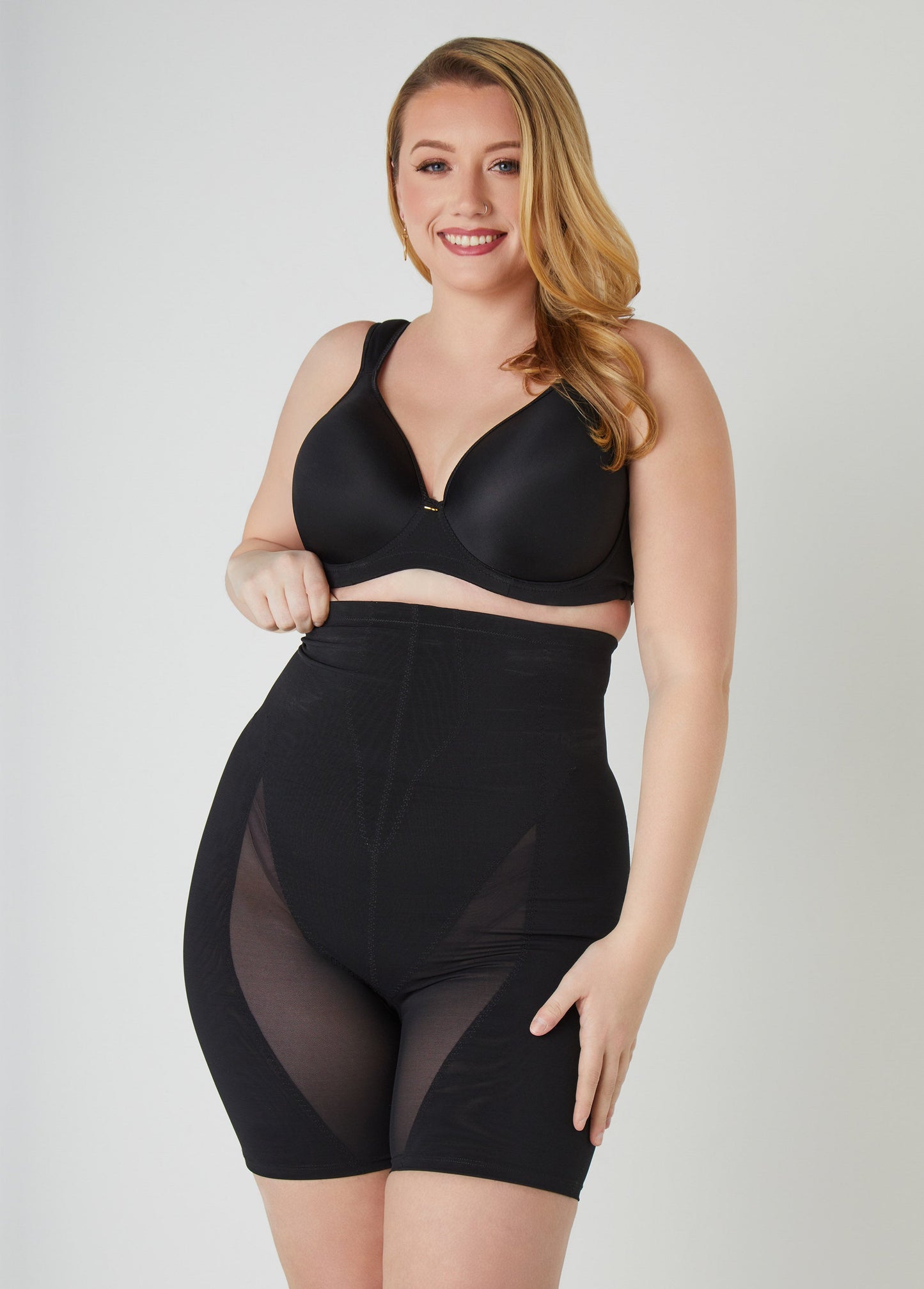 Ashley Stewart Extra Firm Long Leg Shaper Shorts Black