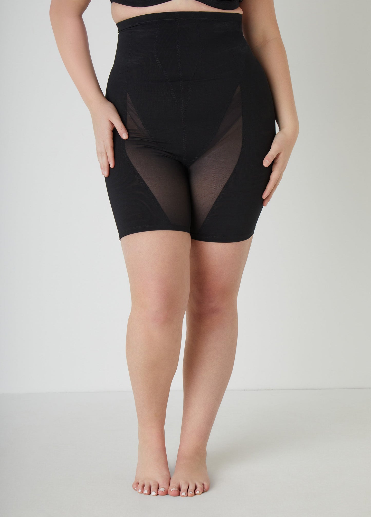 Ashley Stewart Extra Firm Long Leg Shaper Shorts Black