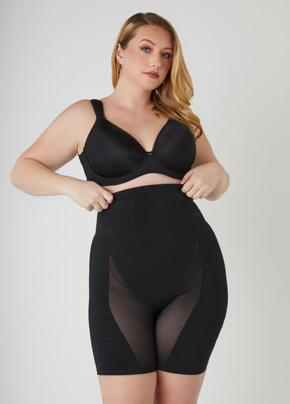 Ashley Stewart Extra Firm Long Leg Shaper Shorts Black