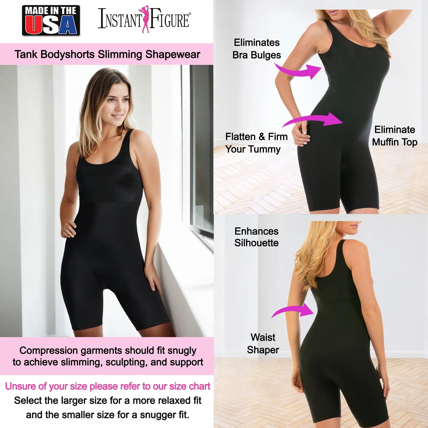 Ashley Stewart InstantFigure Shapewear Bodyshorts Black