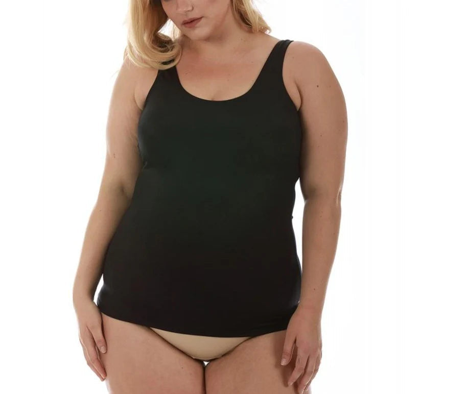 Ashley Stewart InstantFigure Compression Shapewear Tank Black