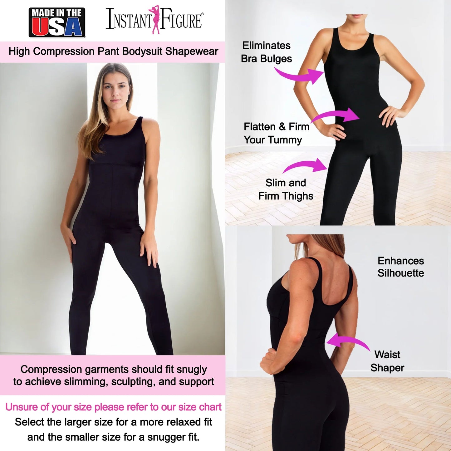 Ashley Stewart InstantFigure Shapewear Jumpsuit Black