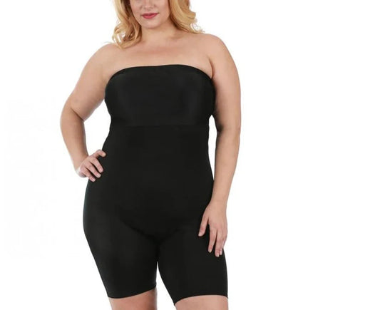 Ashley Stewart InstantFigure Bandeau Shapewear Bodyshorts Black