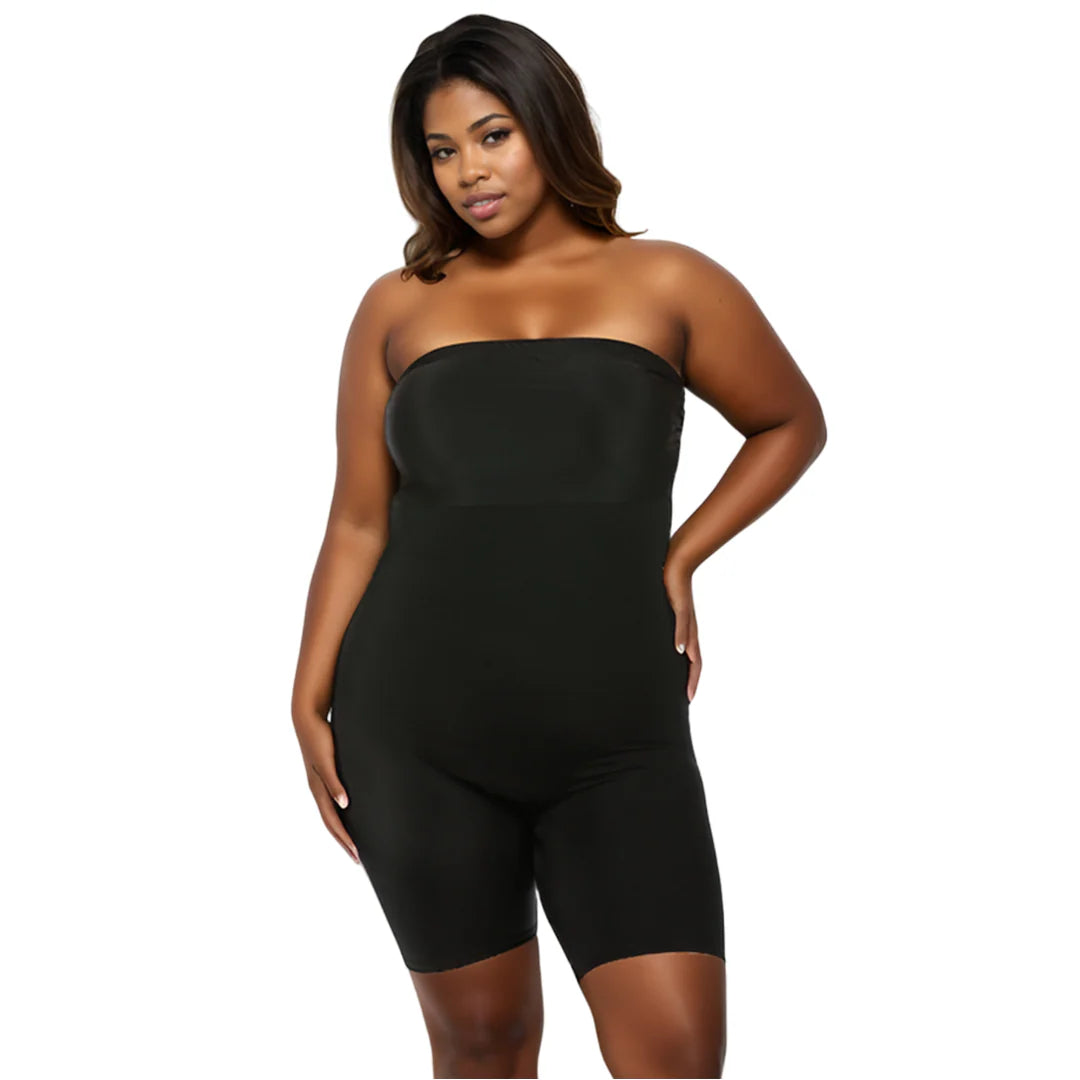 Ashley Stewart InstantFigure Bandeau Shapewear Bodyshorts Black