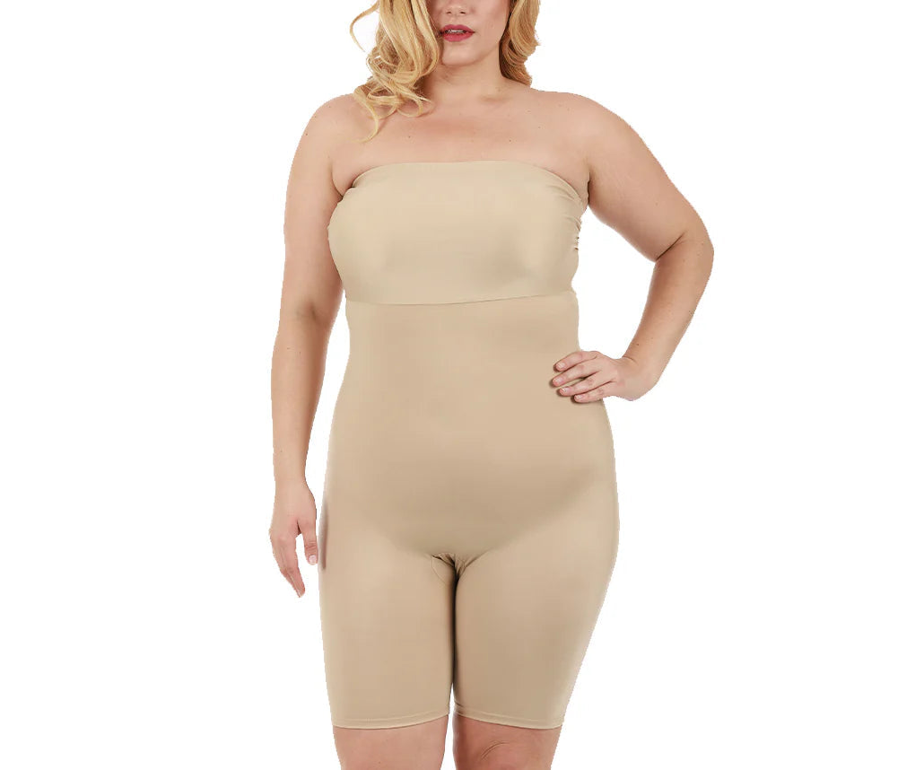 Ashley Stewart InstantFigure Bandeau Shapewear Bodyshorts Black