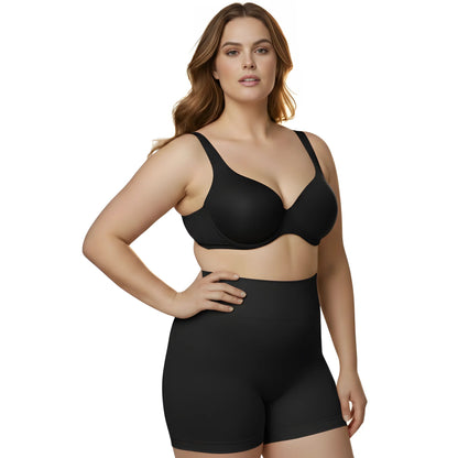 Ashley Stewart InstantFigure High Waist Compression Shorts Black