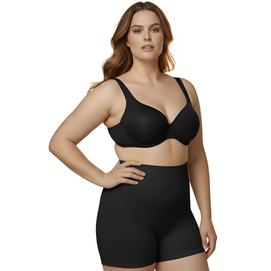 Ashley Stewart InstantFigure High Waist Compression Shorts Black