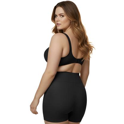 Ashley Stewart InstantFigure High Waist Compression Shorts Black