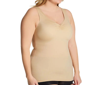 Ashley Stewart InstantFigure Shirred Shapewear Tank Black