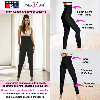 Ashley Stewart InstantFigure Tummy Control Leggings Black