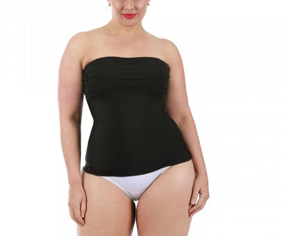 Ashley Stewart InstantFigure Strapless Bandeau Top Black