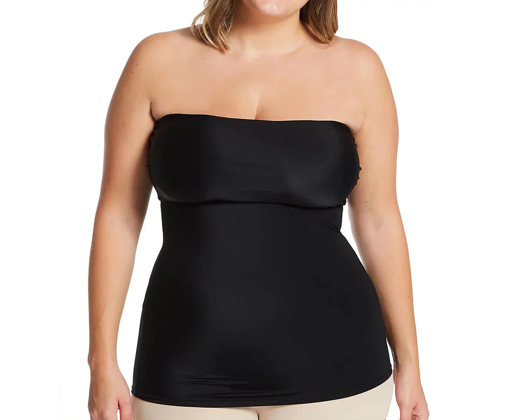 Ashley Stewart InstantFigure Strapless Bandeau Top Black