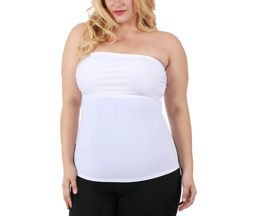 Ashley Stewart InstantFigure Strapless Bandeau Top Black