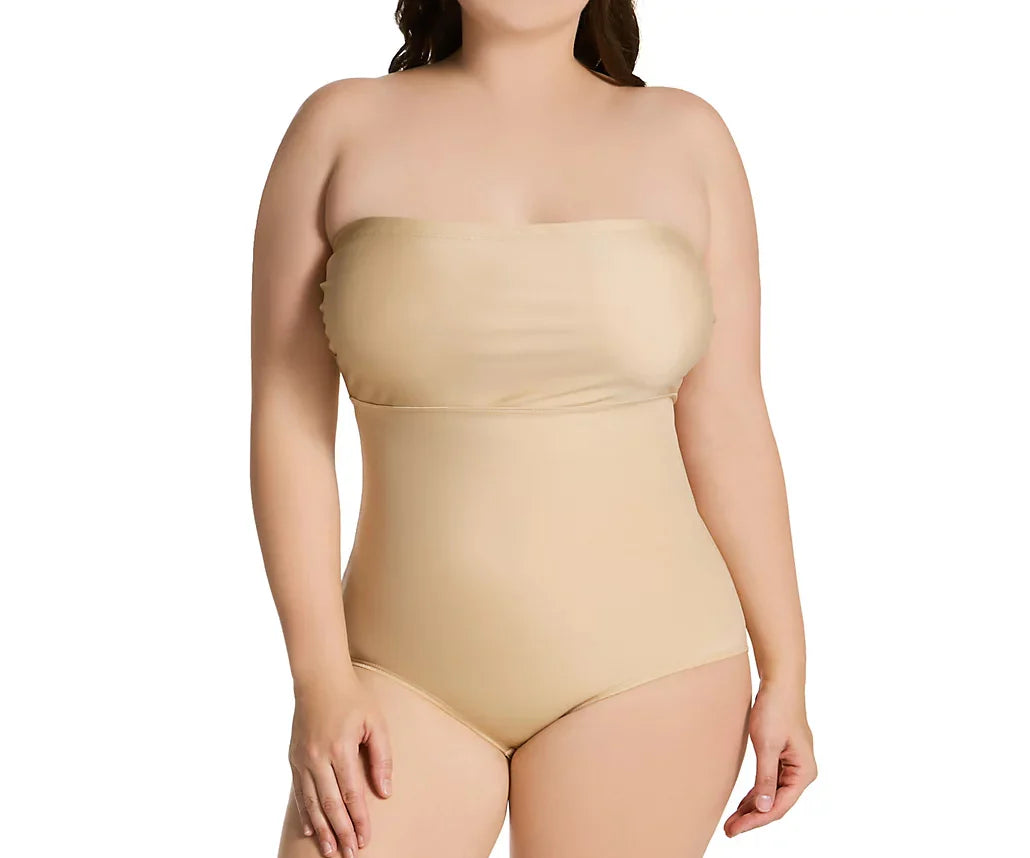 Ashley Stewart InstantFigure Bandeau Shapewear Bodysuit Black