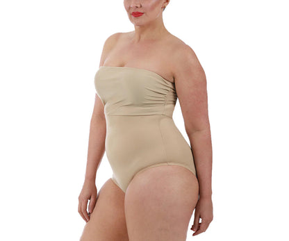 Ashley Stewart InstantFigure Bandeau Shapewear Bodysuit Black