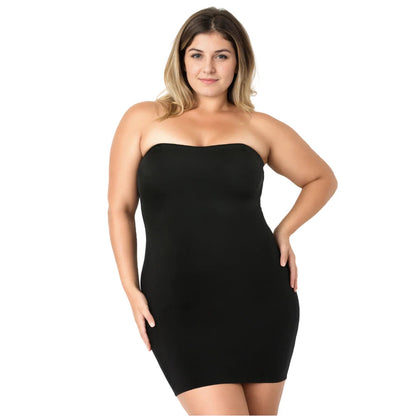 Ashley Stewart InstantFigure Shapewear Tube Dress Black