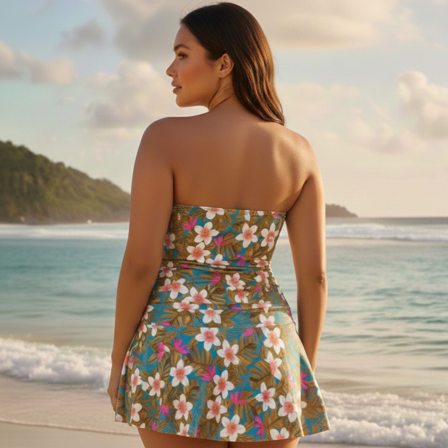 Ashley Stewart InstantFigure Hawaii Swimdress Hawaii