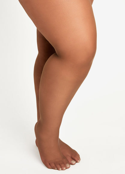 Ashley Stewart Plus Size Berkshire All Day Sheers Control Top Pantyhose Off Black