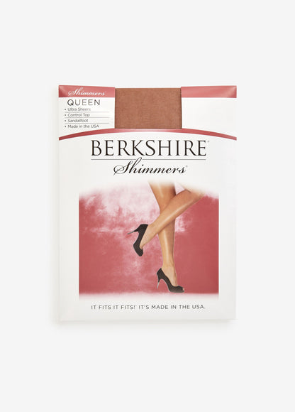 Ashley Stewart Plus Size Berkshire Control Top Pantyhose Fantasy Black