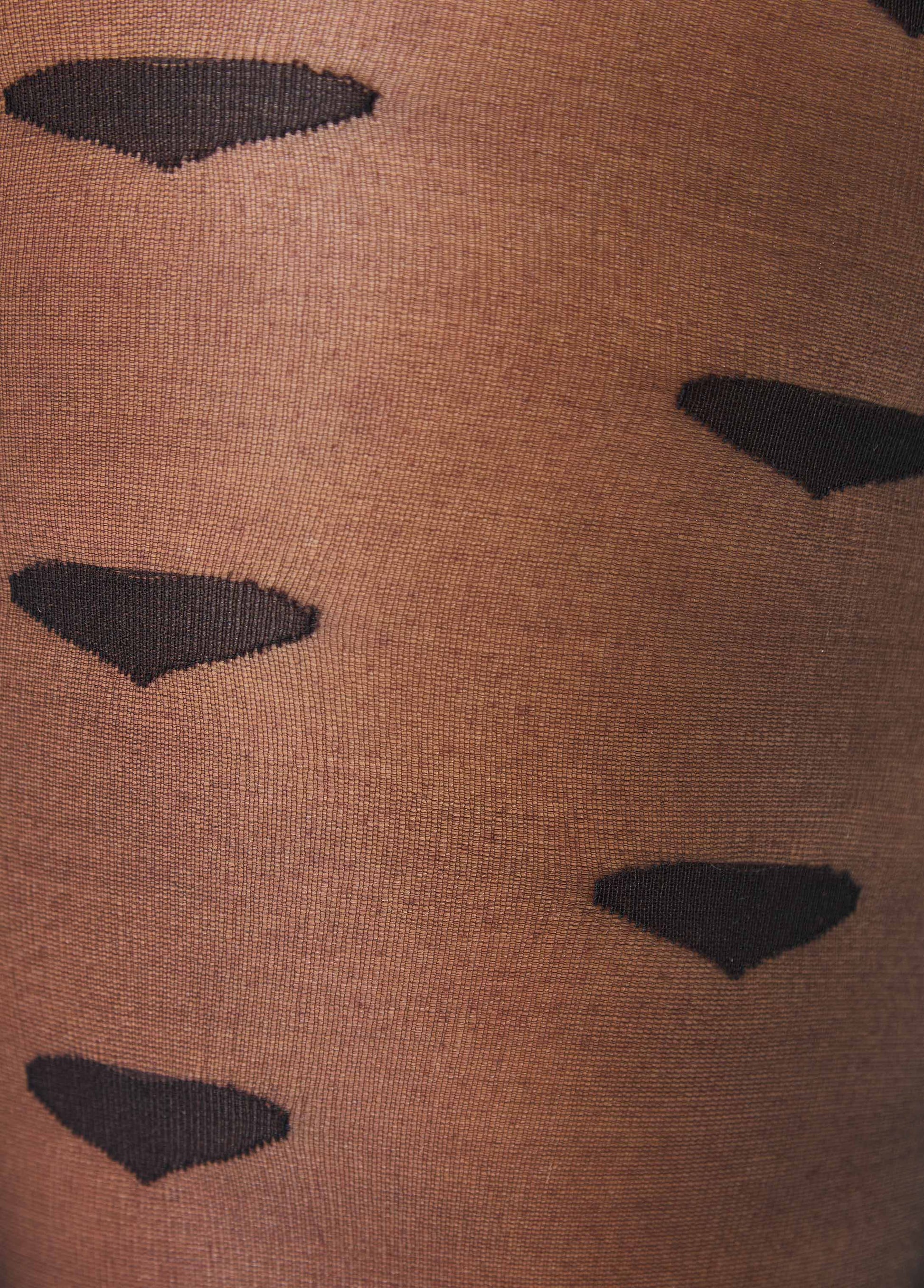 Ashley Stewart Hearts Footed Tights Black