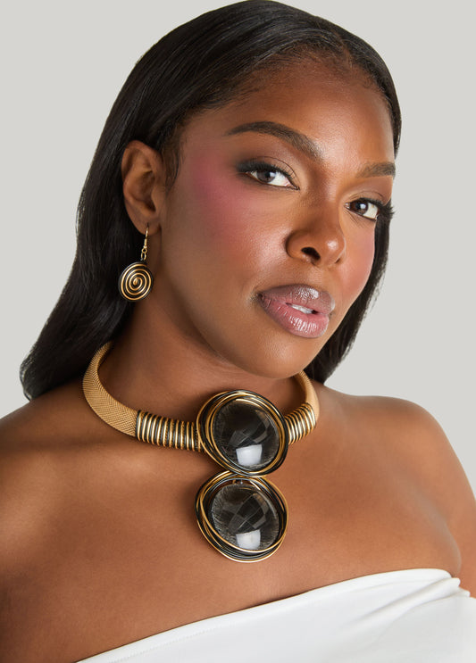 Ashley Stewart Wired Beaded Necklace Set Multi