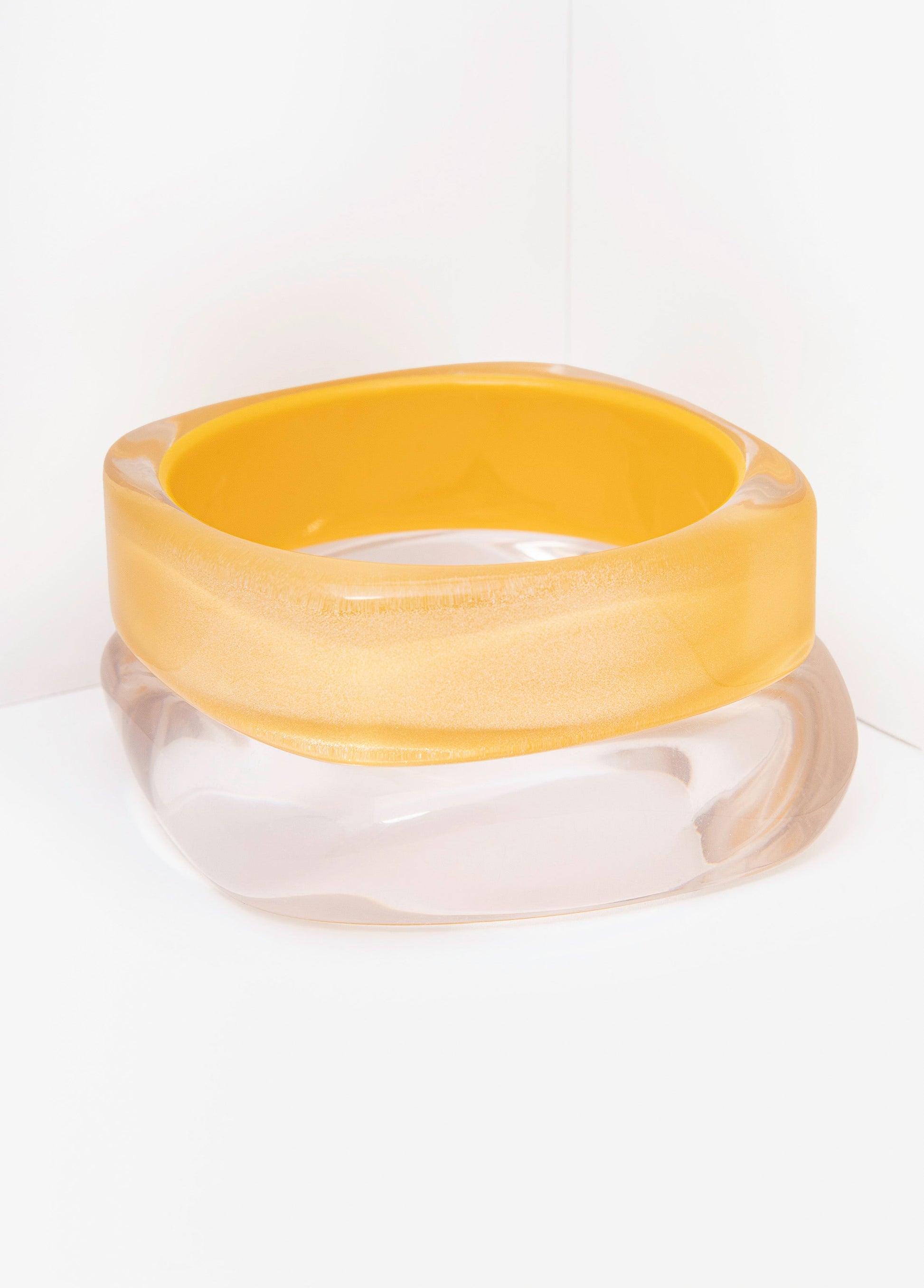 Ashley Stewart Glittered Resin Bangle Set Spectra Yellow