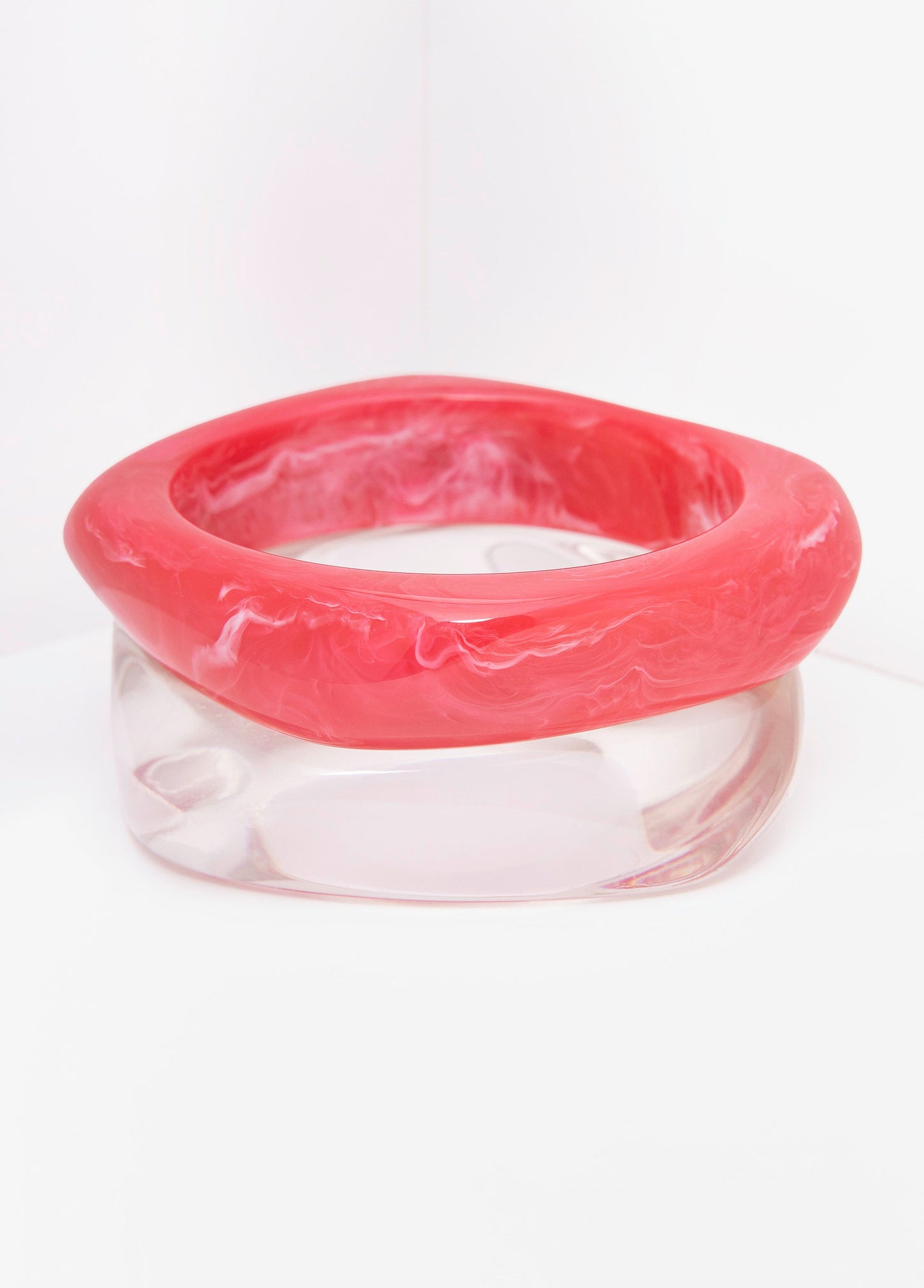 Ashley Stewart Marbled Bangle Set Calypso Coral