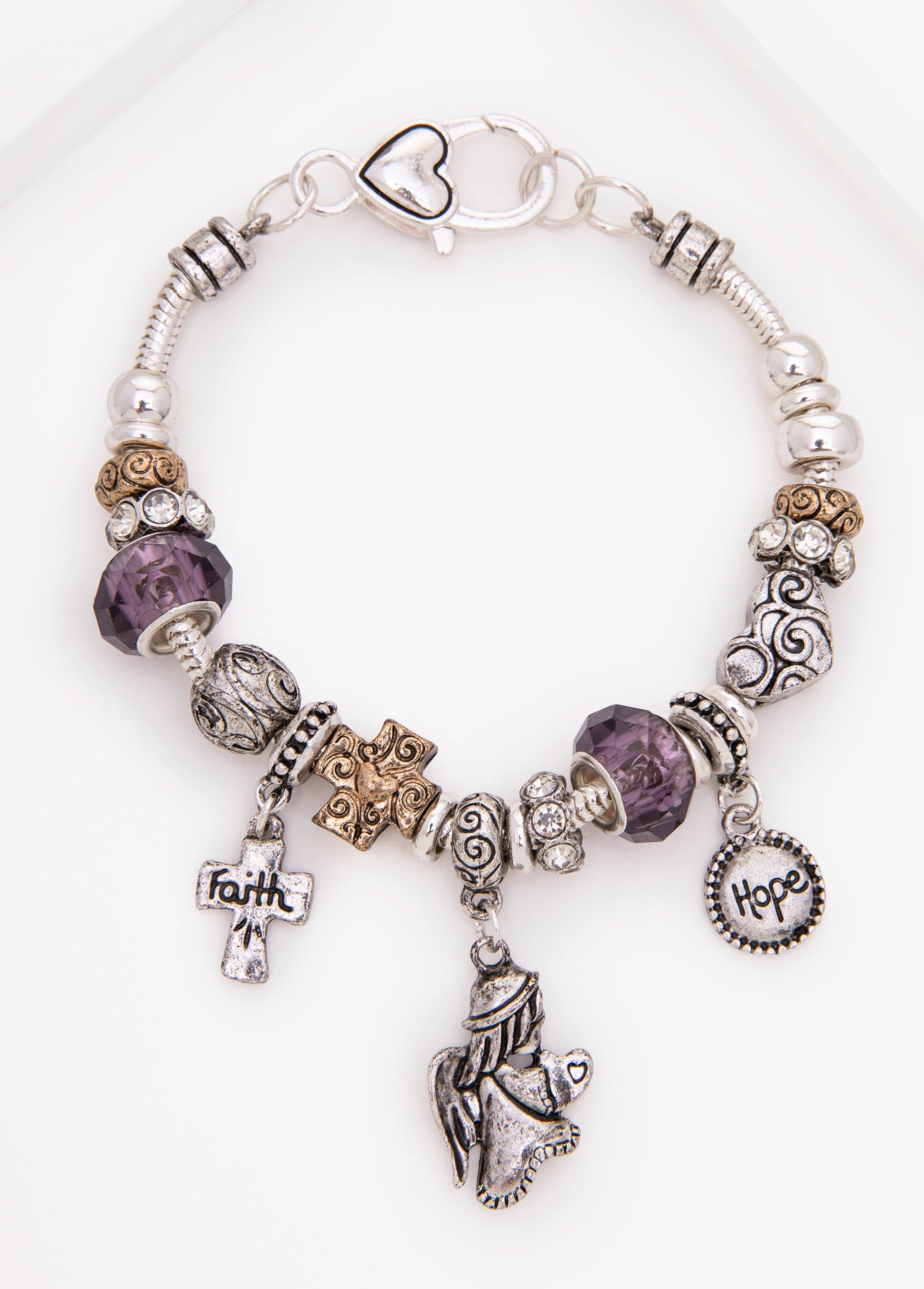 Ashley Stewart Angel Charm Bracelet Silver