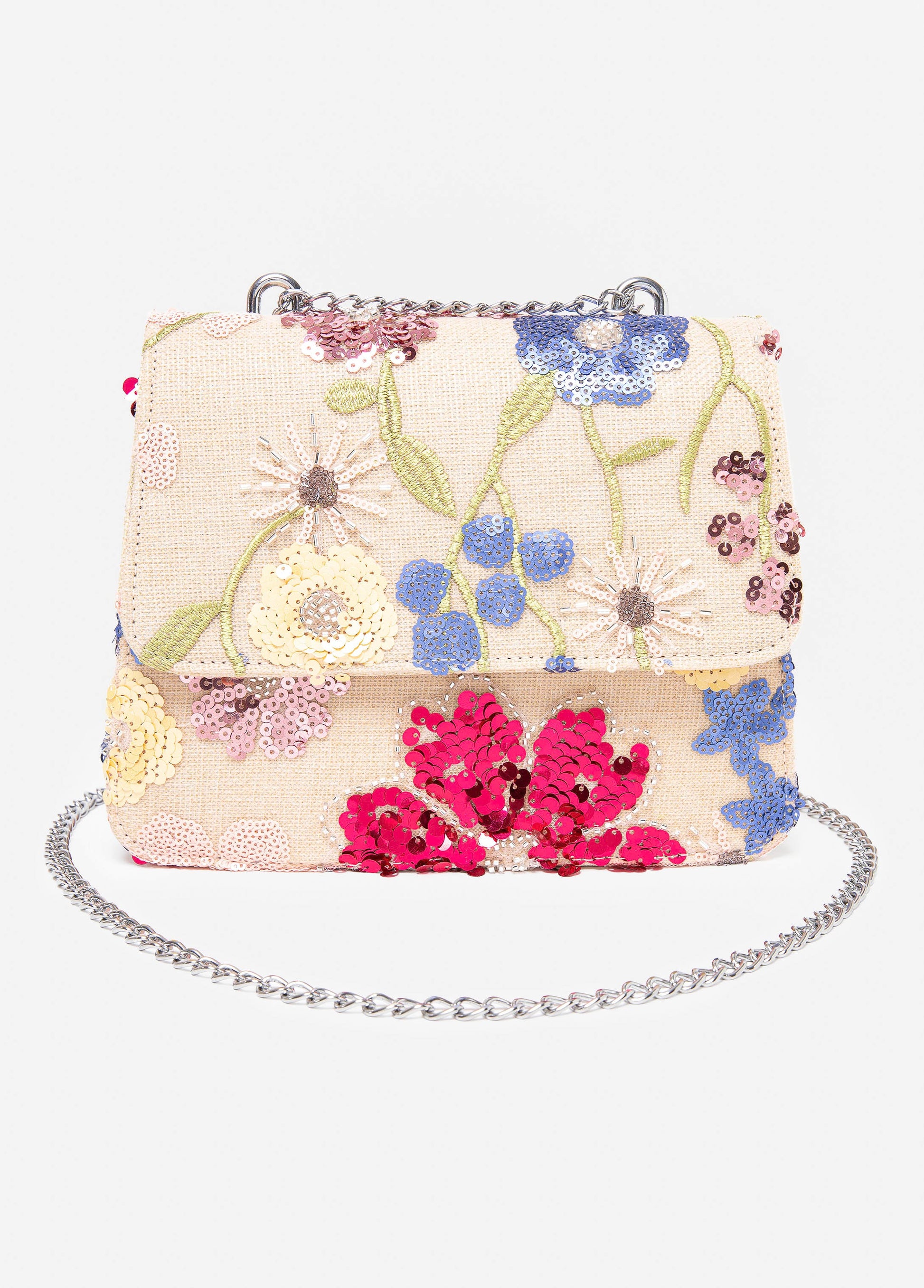 Ashley Stewart Floral Shoulder Bag Blush