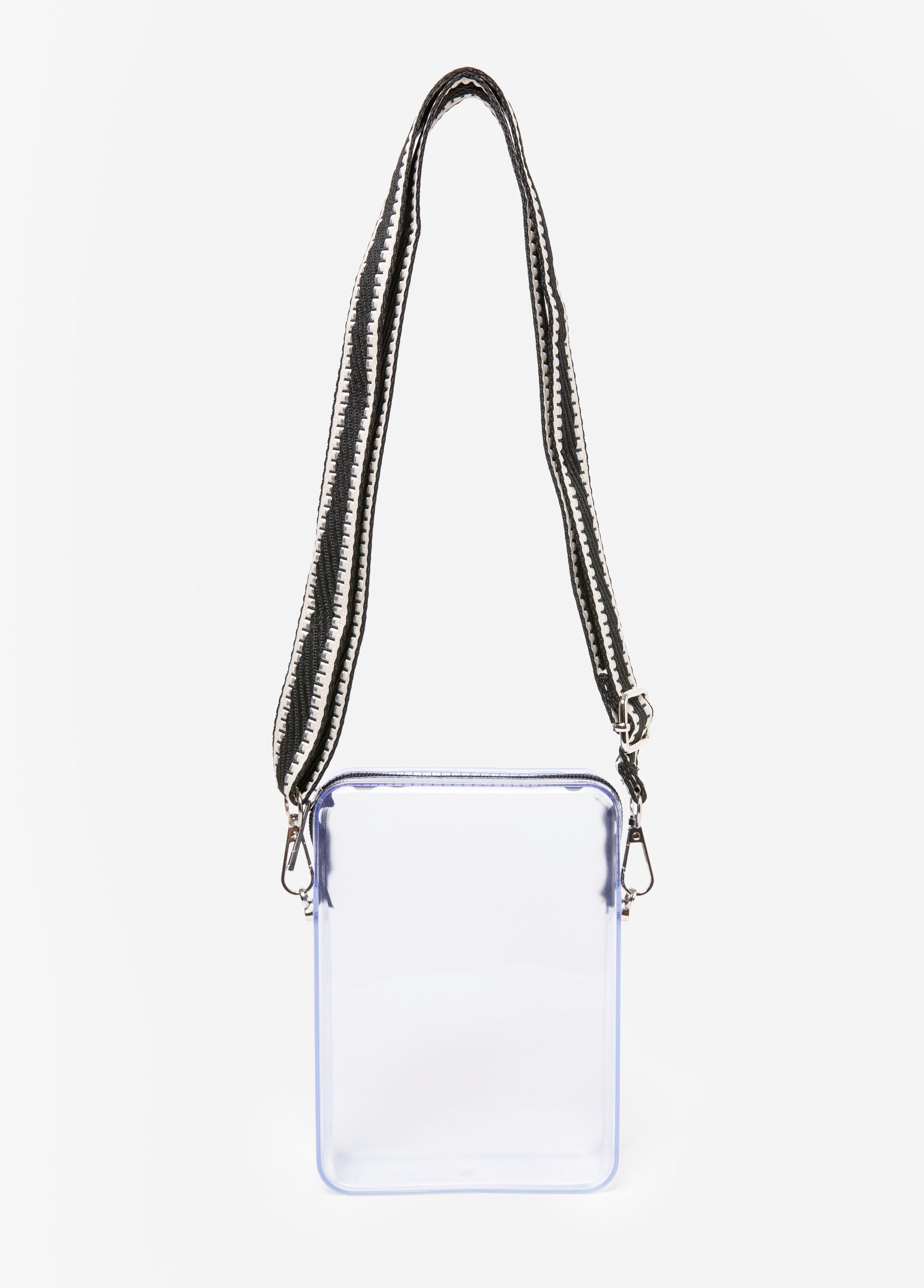 Ashley Stewart Embroidered Clear Camera Bag Clear