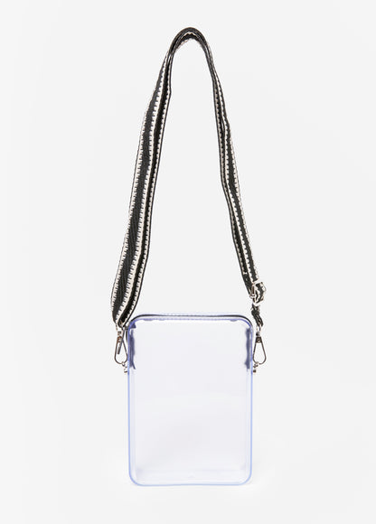 Ashley Stewart Embroidered Clear Camera Bag Clear